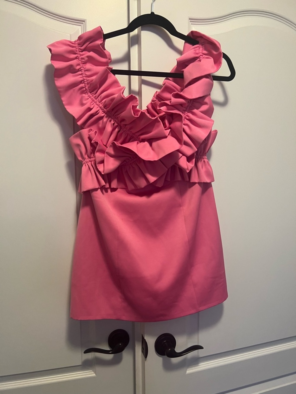 Pink Ruffle Sleeveless Dress - Picture 2 of 3